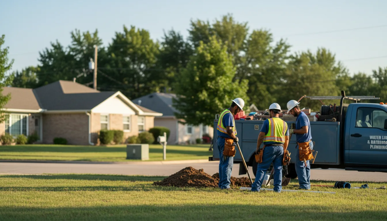 Residential water line and bathroom plumbing service in Elmer, LA